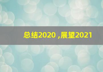 总结2020 ,展望2021